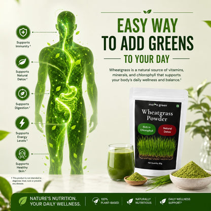 Wheatgrass Powder, Cold Dried, Chlorophyll Rich