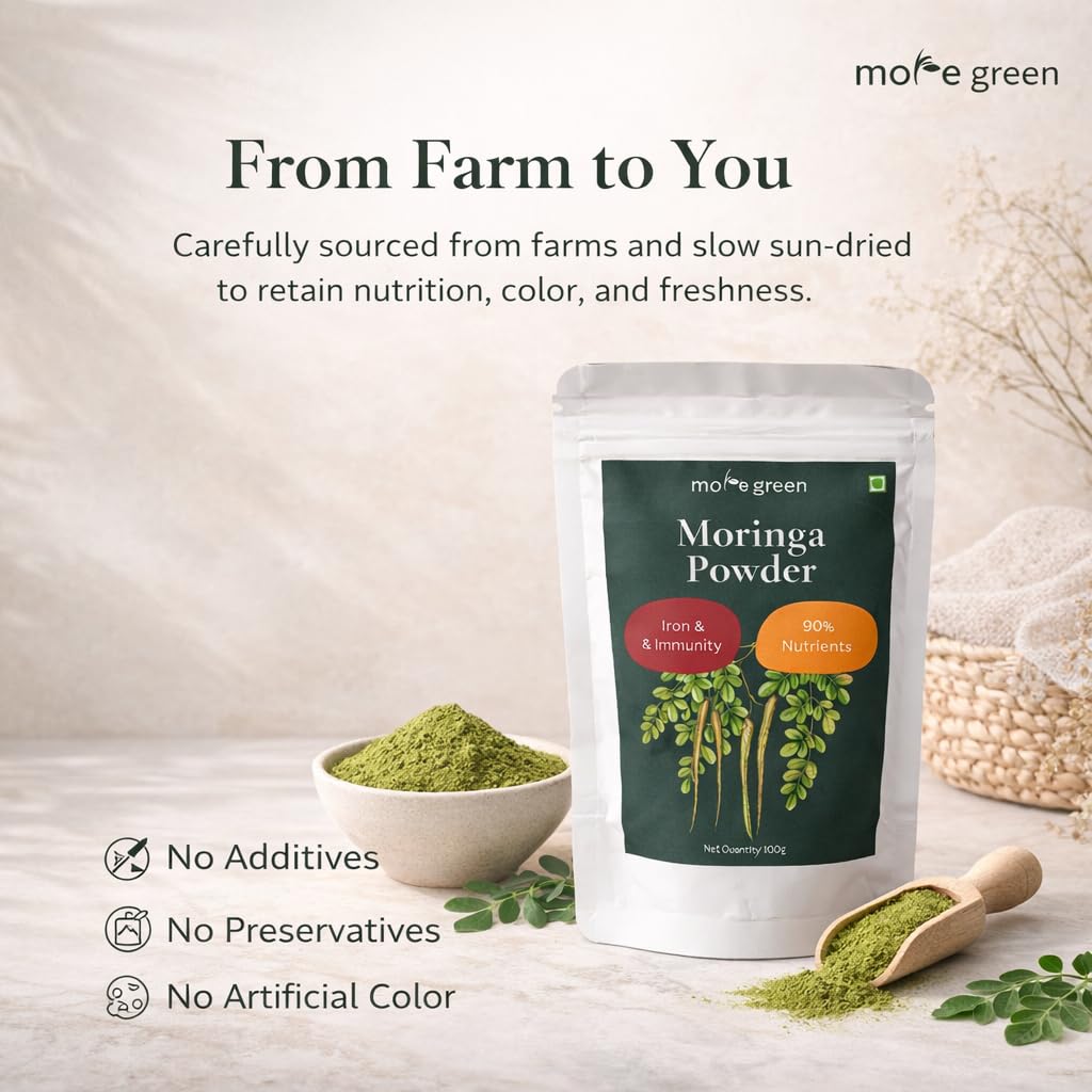 Moringa Powder, Whole Leaf, Plant Protein
