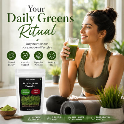 Wheatgrass Powder, Cold Dried, Chlorophyll Rich