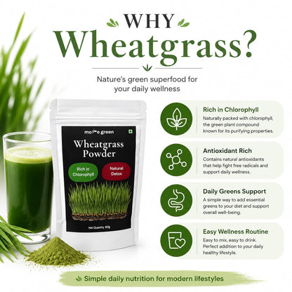 Wheatgrass Powder, Cold Dried, Chlorophyll Rich